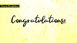 Juvenes Translatores Congratulations